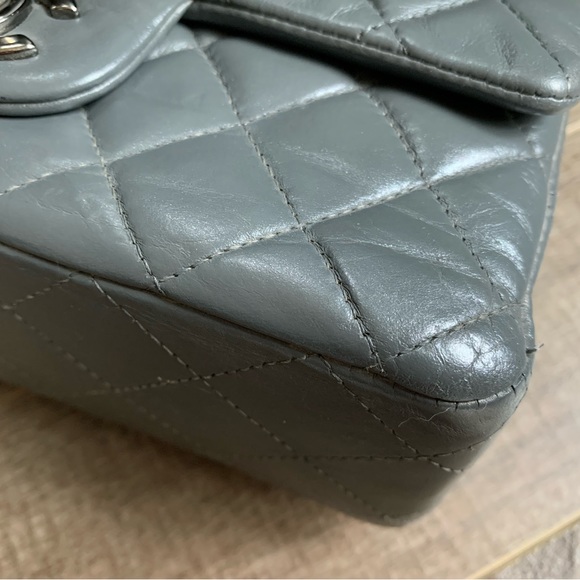 Chanel Lambskin mini rectangular in grey - Picture 14 of 14